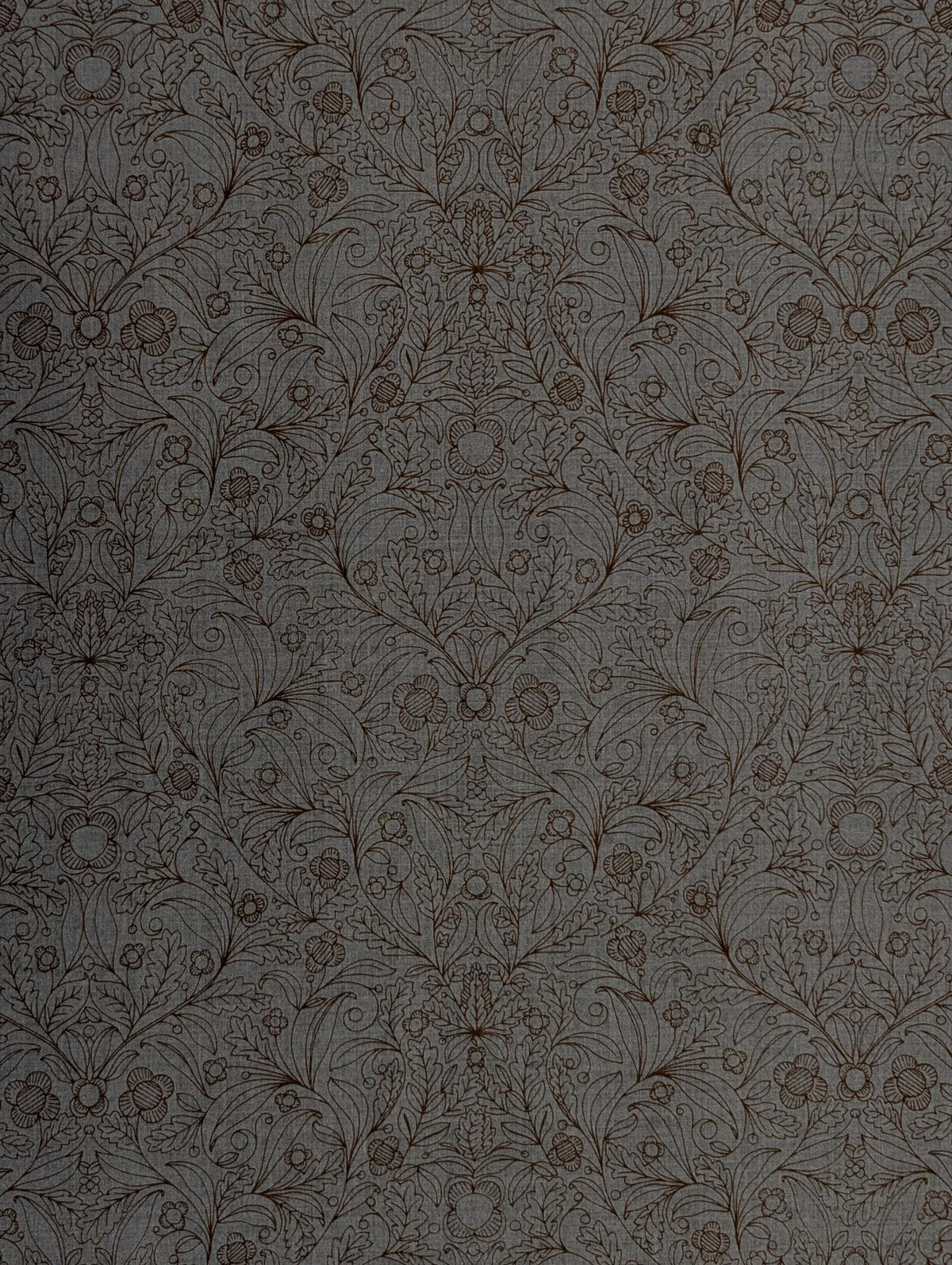 Hokkoh - Botanical Filigree Cotton Lawn - Blue and Black