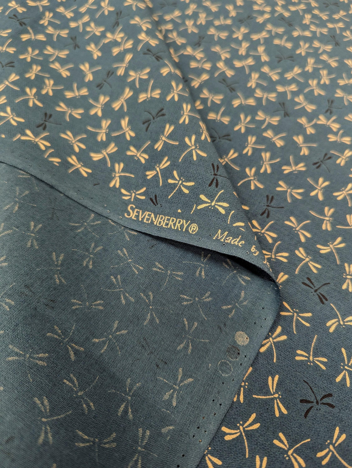 Sevenberry - Dragonflies in Deep Teal Cotton Fabric - Deep Teal