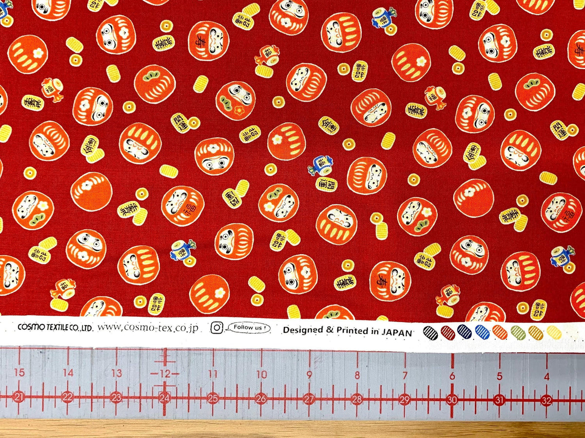 Cosmo - Little Daruma Cotton - Red