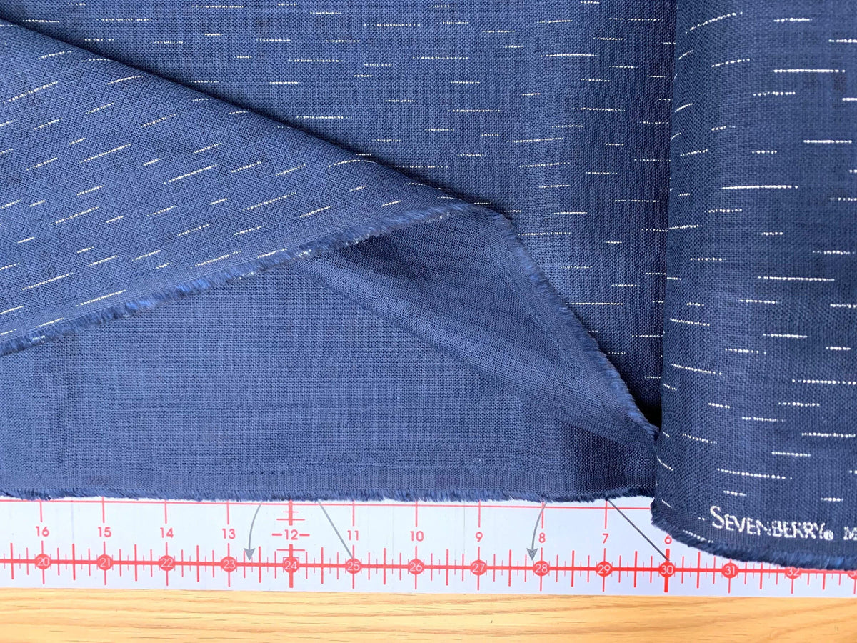 Sevenberry - Rain Cotton Fabric - Navy Blue