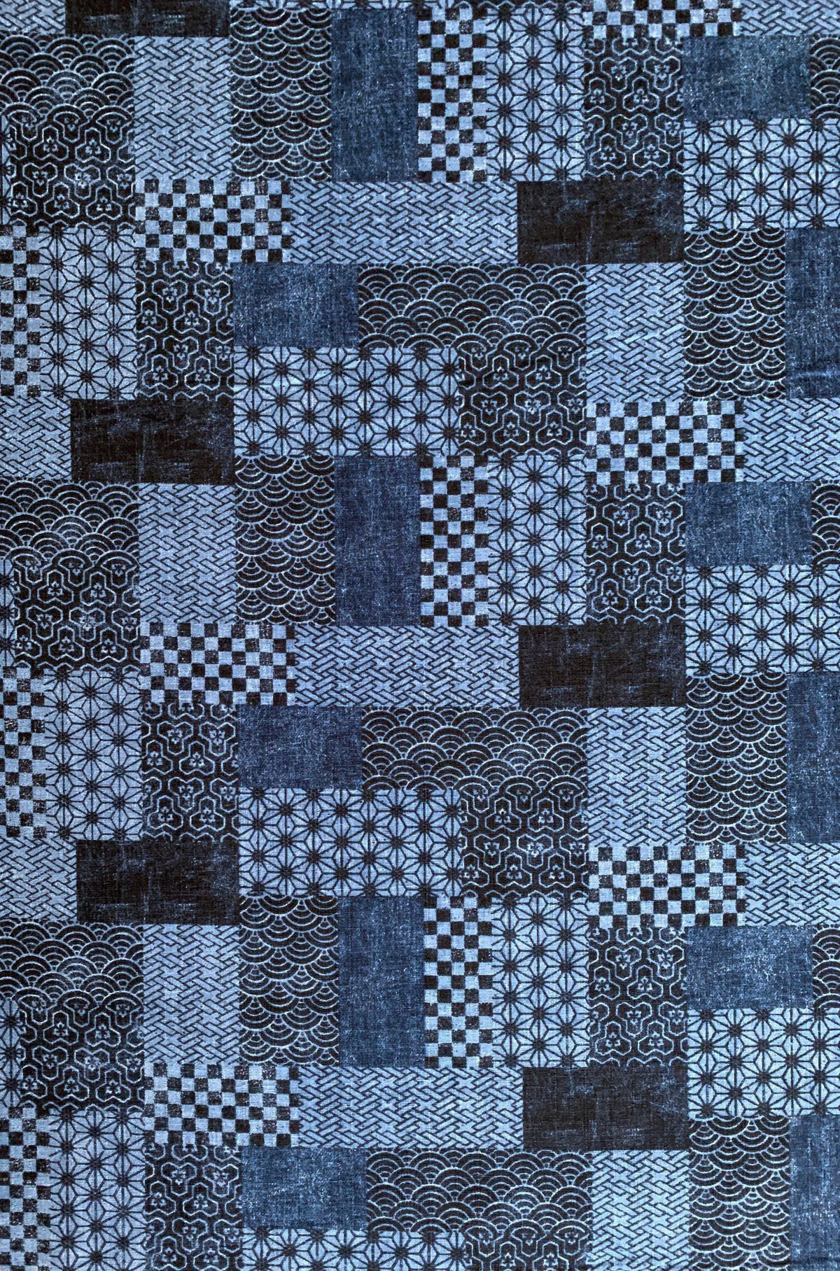 Sevenberry - Patchwork Cotton Dobby - Blue