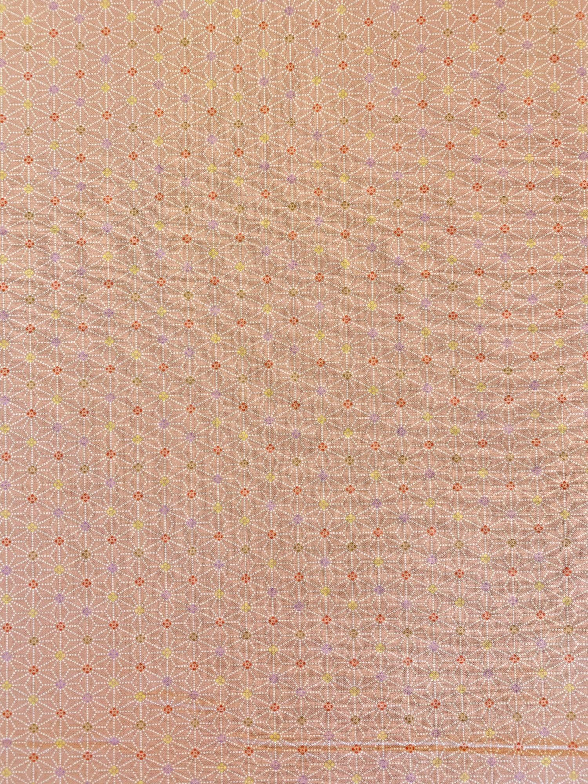 Sevenberry - Dotted Asanoha Stars Cotton Fabric - Pink