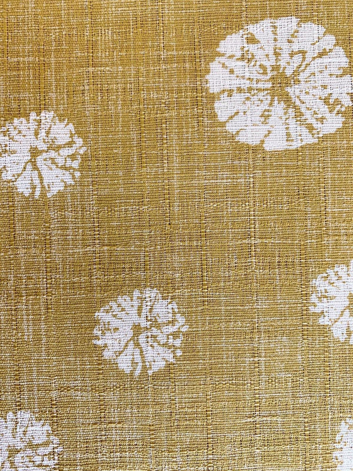 Morikiku - Shibori Sand Dollars Cotton Dobby - Mustard Yellow