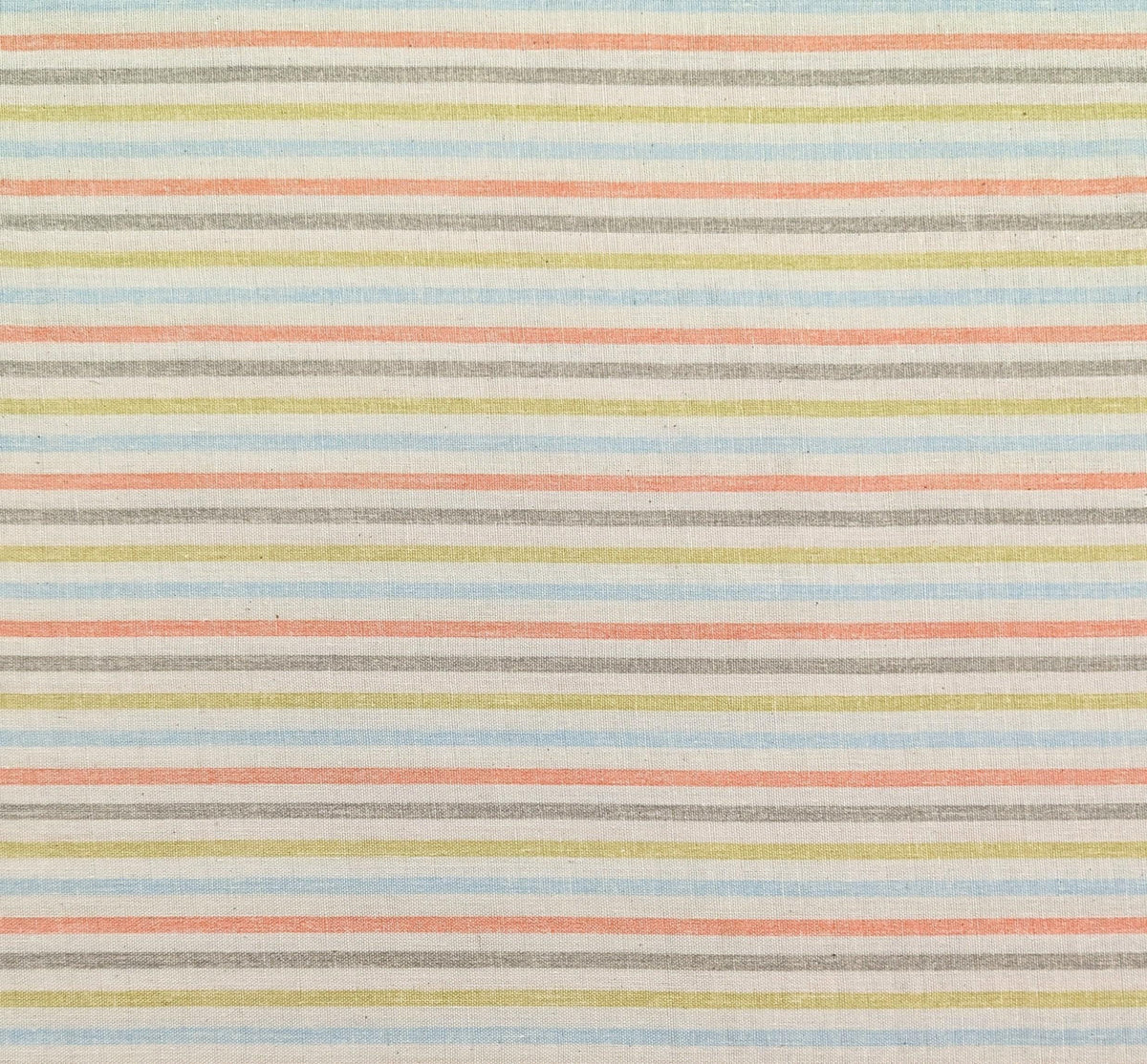 Sevenberry - Striped Cotton Double Gauze - Red Green Gray Blue