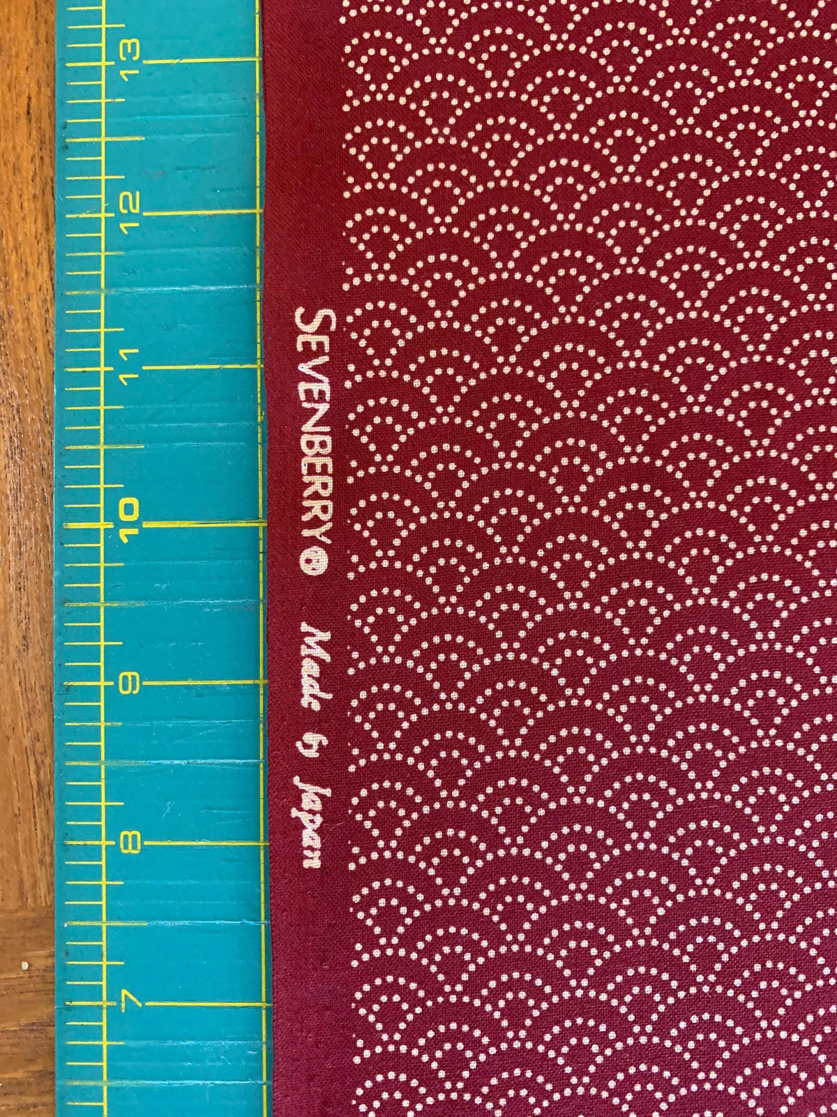 Sevenberry - Dotted Waves Cotton Fabric - Cherry Red