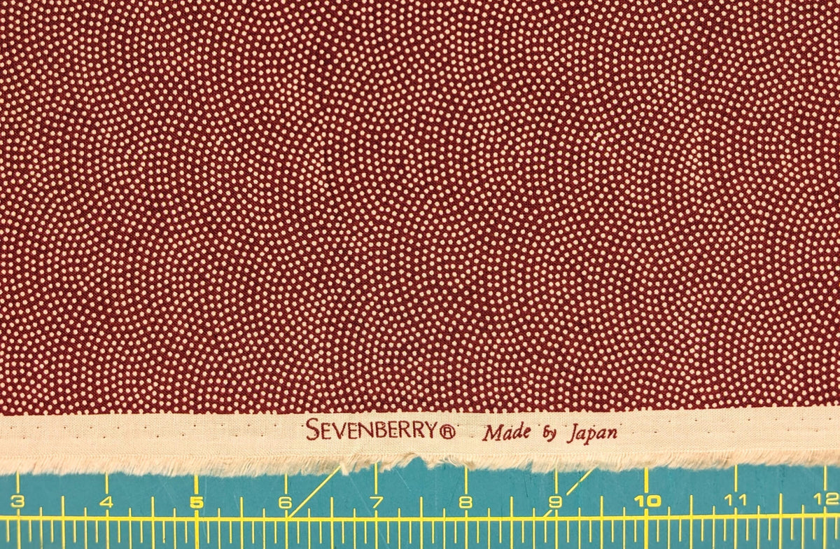 Sevenberry Same-Komon (Shark Skin) Japanese cotton fabric 88222-10-6 beige & red