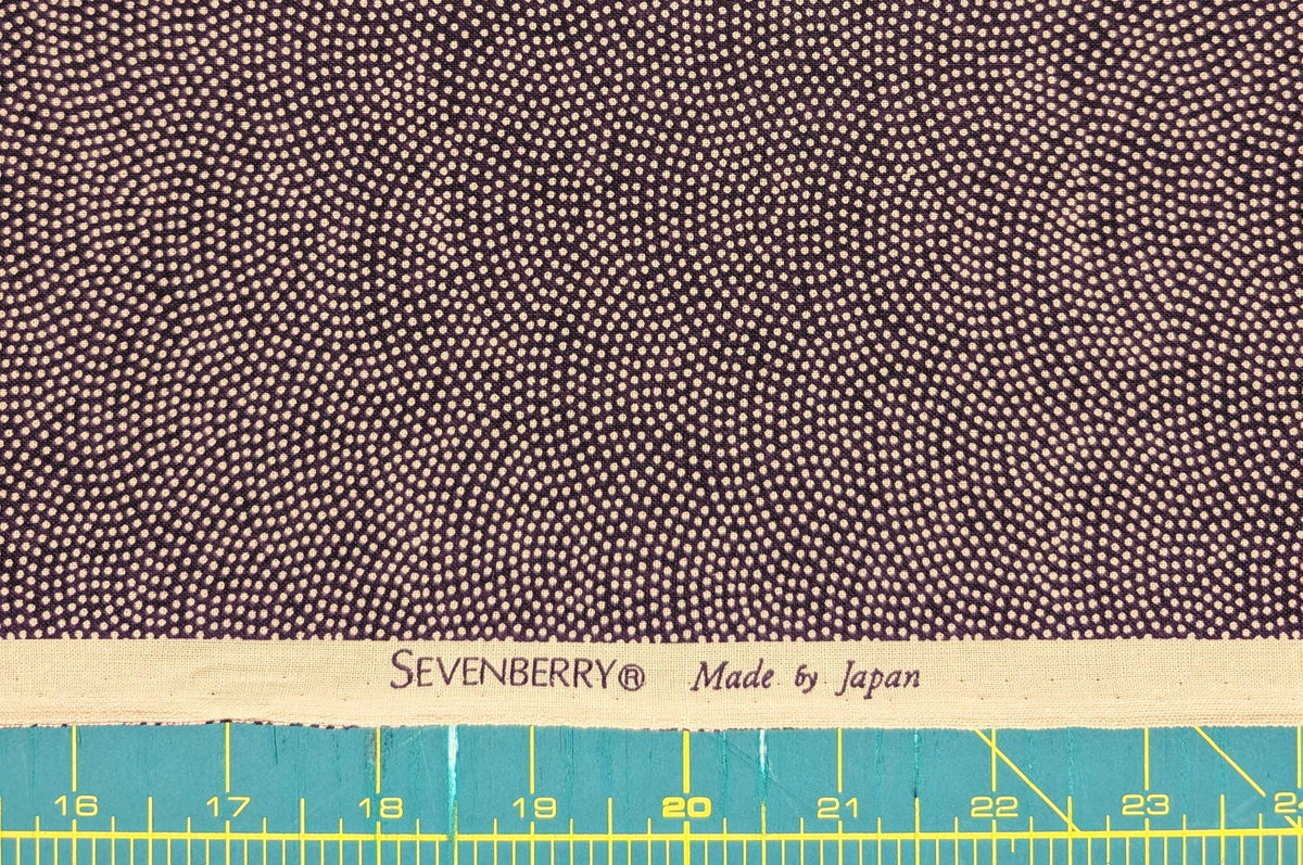 Sevenberry Same-Komon (Shark Skin) Japanese cotton fabric 88222-10-7 beige & purple