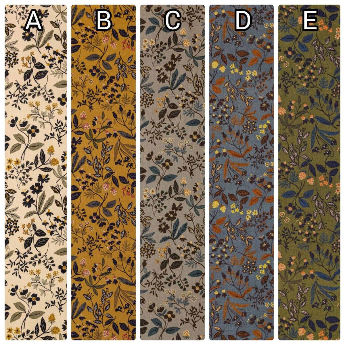 Hokkoh - Enchanted Wildflowers Brushed Cotton Fabric - Beige