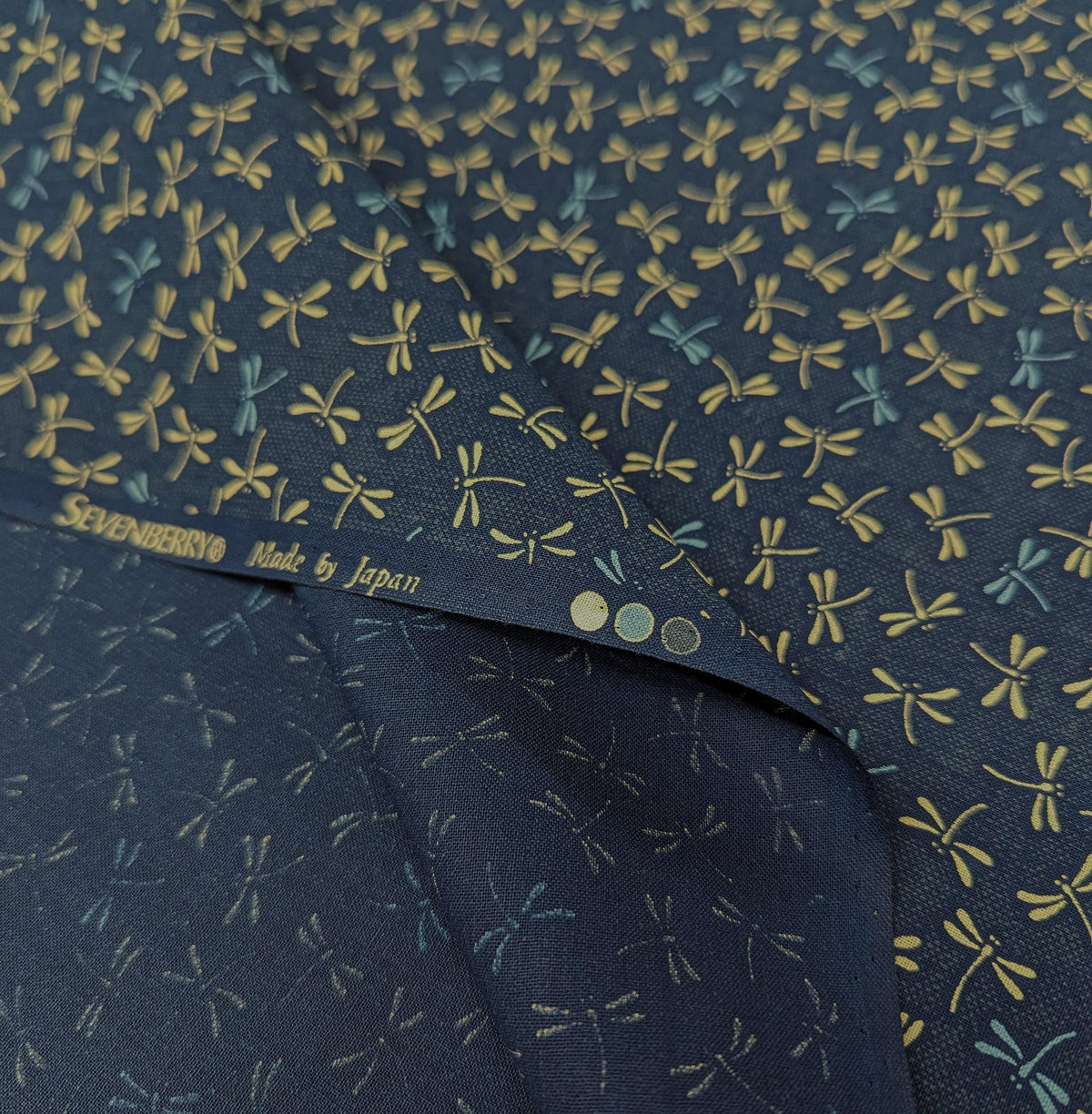 Sevenberry - Dragonflies in Blue Cotton Fabric - Blue