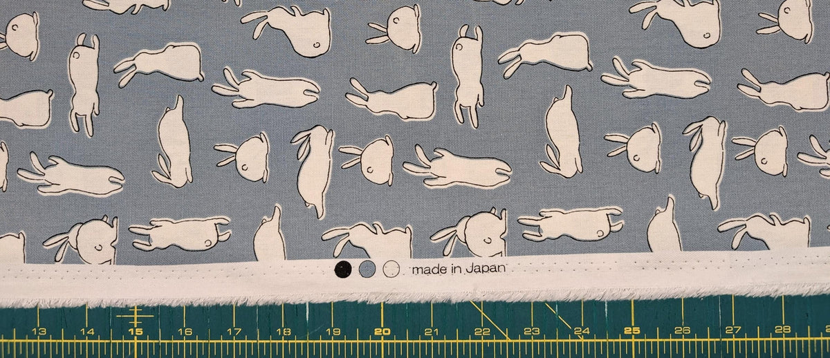 Hishiei - White Rabbits Cotton Oxford - Blue