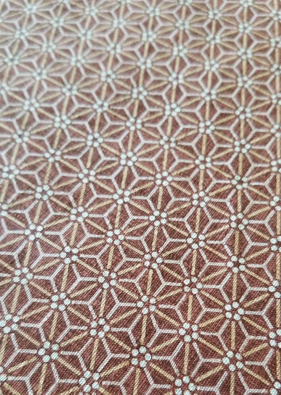 Morikiku - Hemp Leaf Star Cotton Dobby - Mulberry