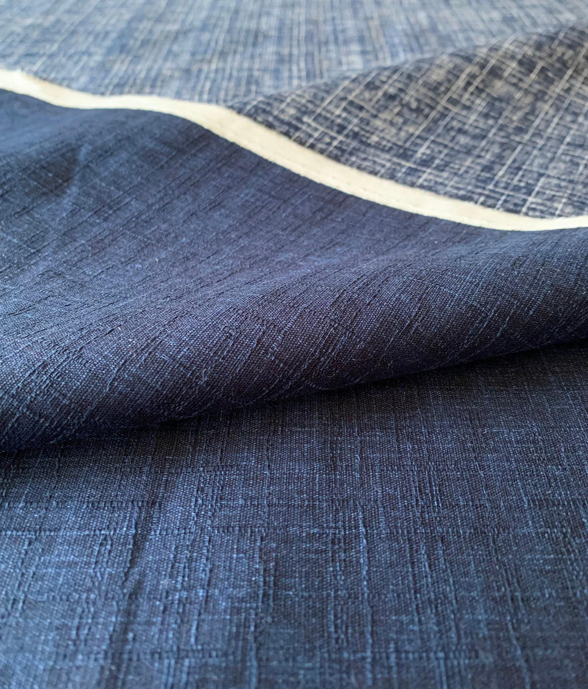 Sevenberry - Solid Color Cotton Dobby - Indigo Blue