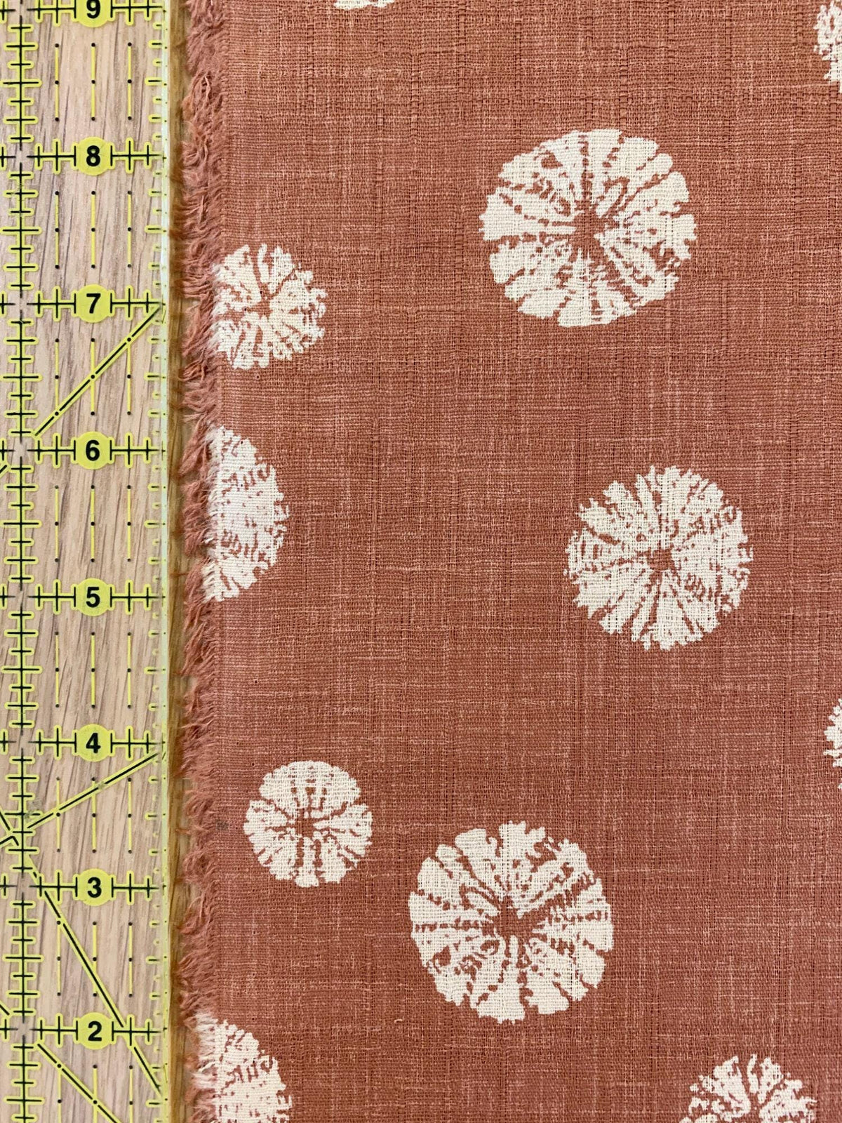Morikiku - Shibori Sand Dollars Cotton Dobby - Salmon Pink Beige