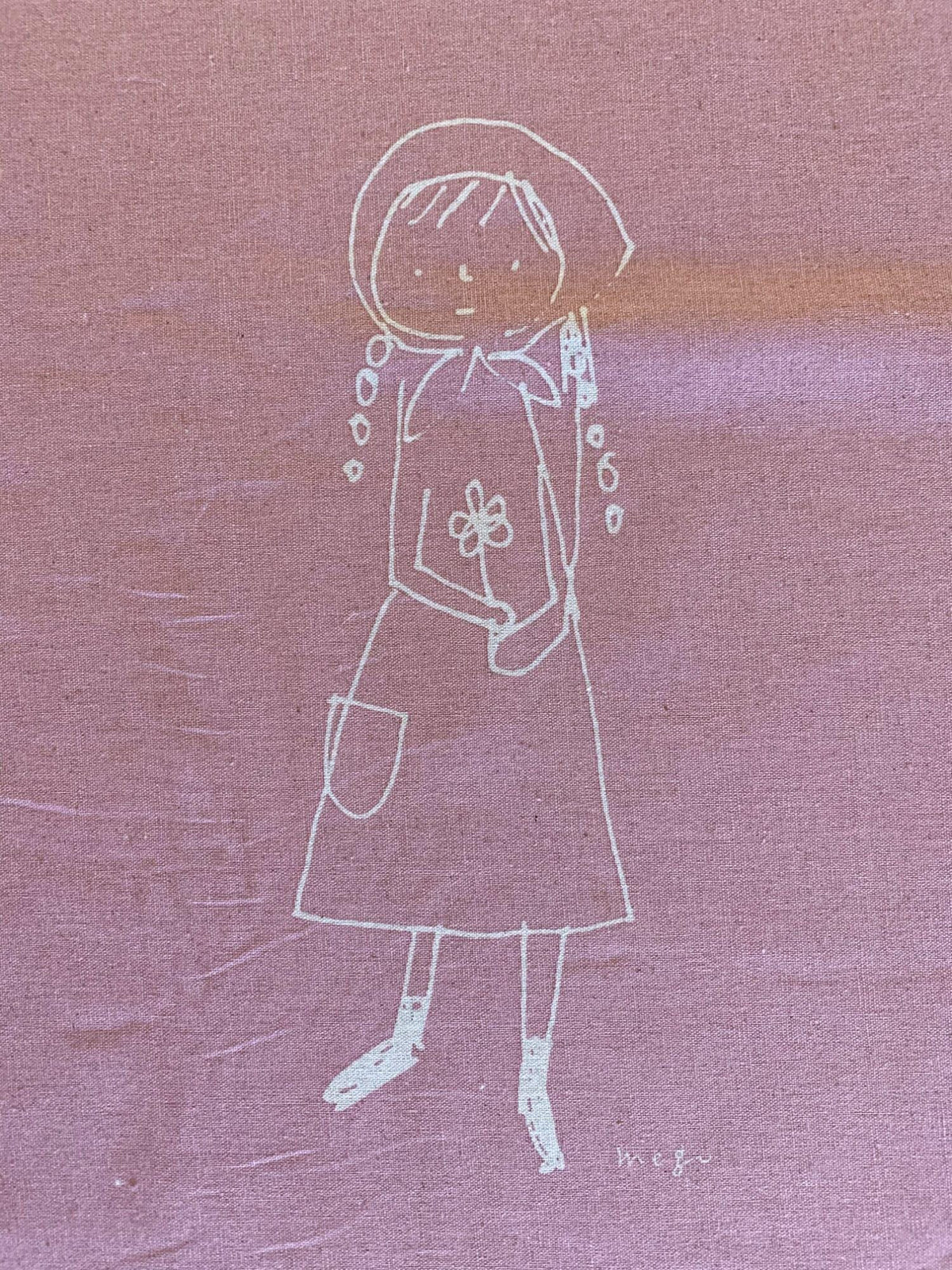 Kei - Megumi Sakakibara Collection Cotton Linen Panel - Pink