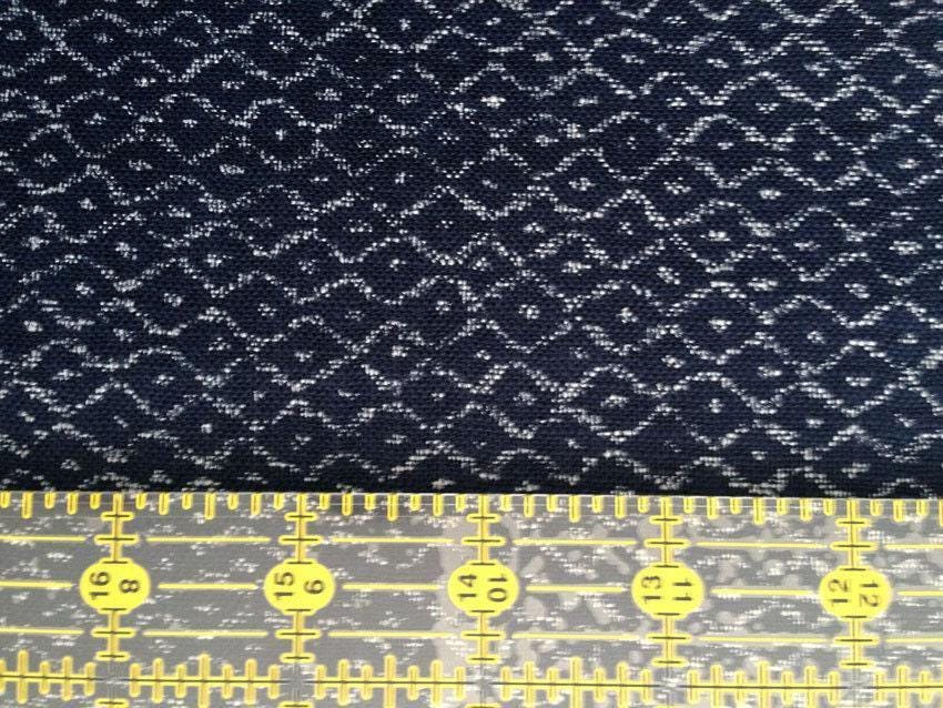 Sevenberry - Birds Eye Cotton Fabric - Navy Blue Beige