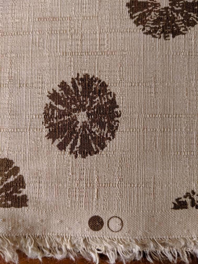 Morikiku - Shibori Sand Dollars Cotton Dobby - Beige Brown