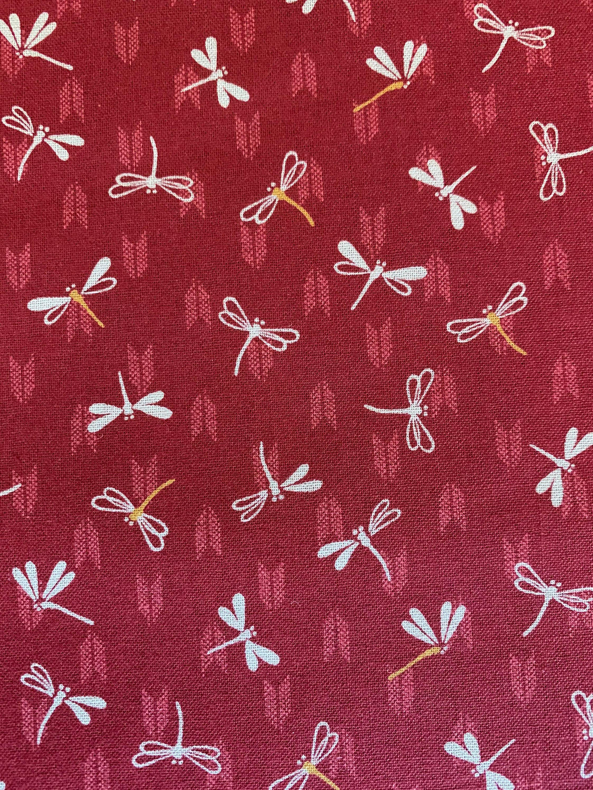 Sevenberry - Dragonflies and Arrows Cotton Fabric - Red
