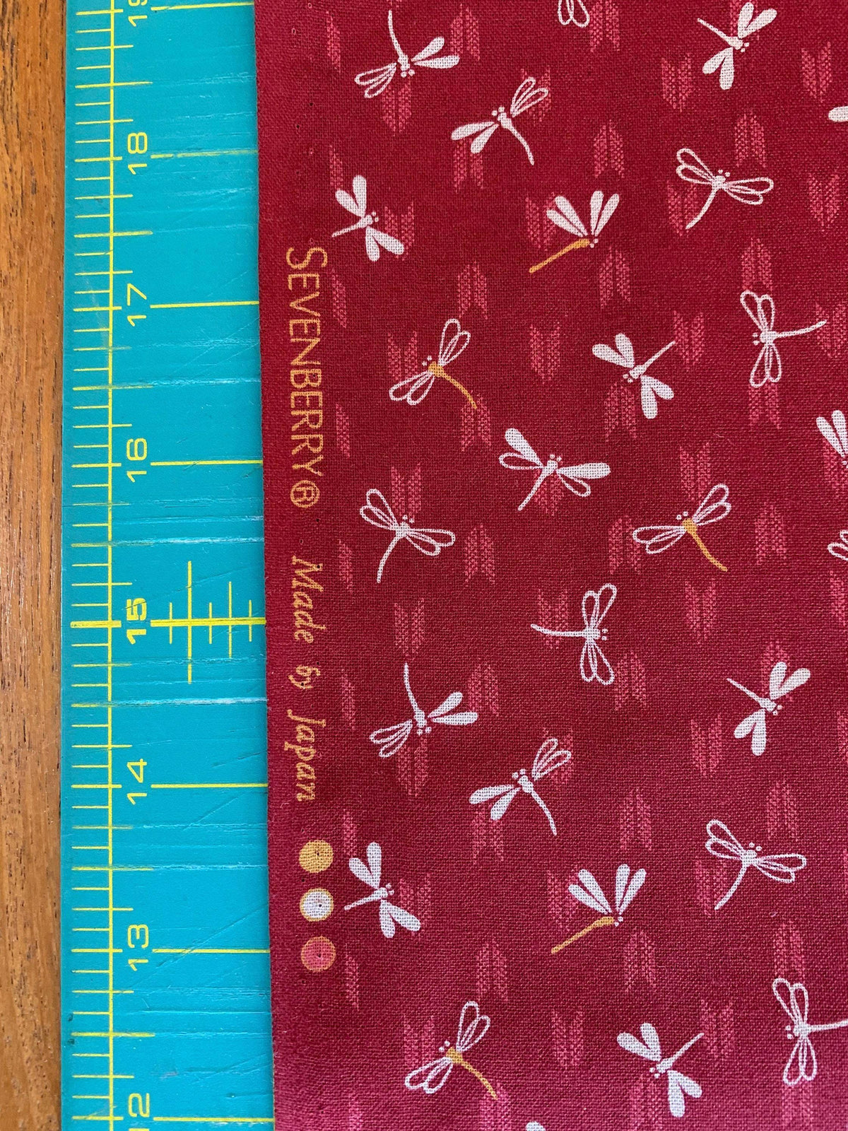 Sevenberry - Dragonflies and Arrows Cotton Fabric - Red
