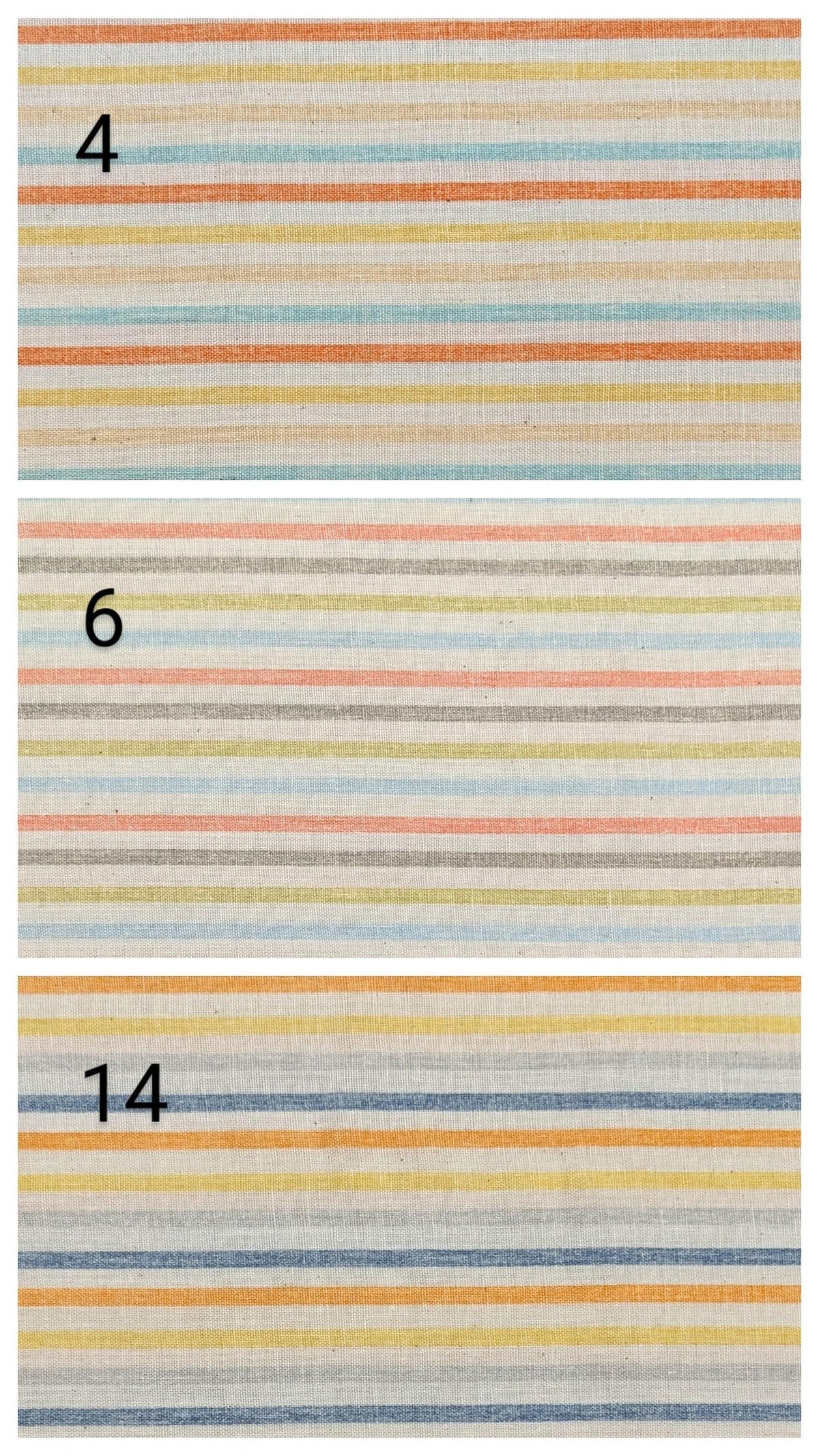 Sevenberry - Striped Cotton Double Gauze - Orange Yellow Blue