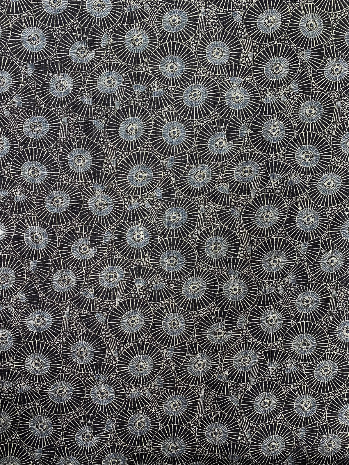 Sevenberry - Vintage Parasols Cotton Fabric - Navy Blue