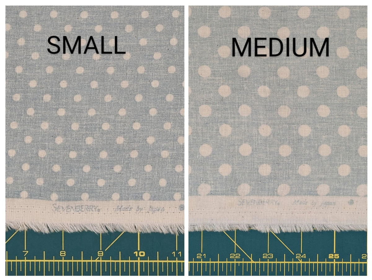 Sevenberry - Medium Polka Dot Cotton Double Gauze - Baby Blue