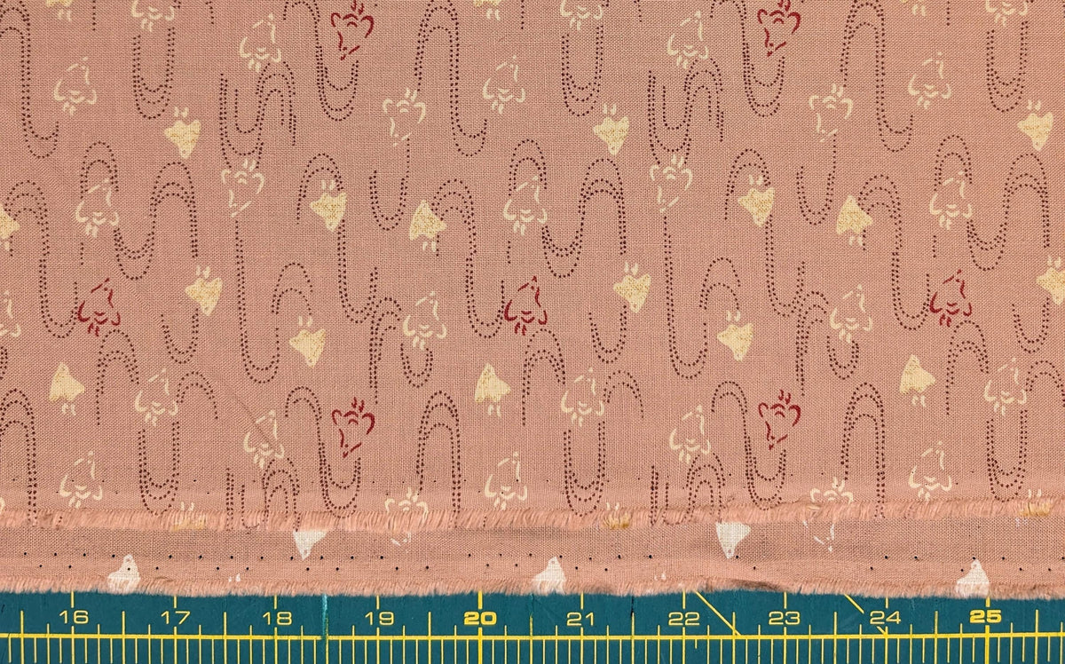 Chidori Sevenberry Japanese cotton fabric 88222-8-1 beige & pink