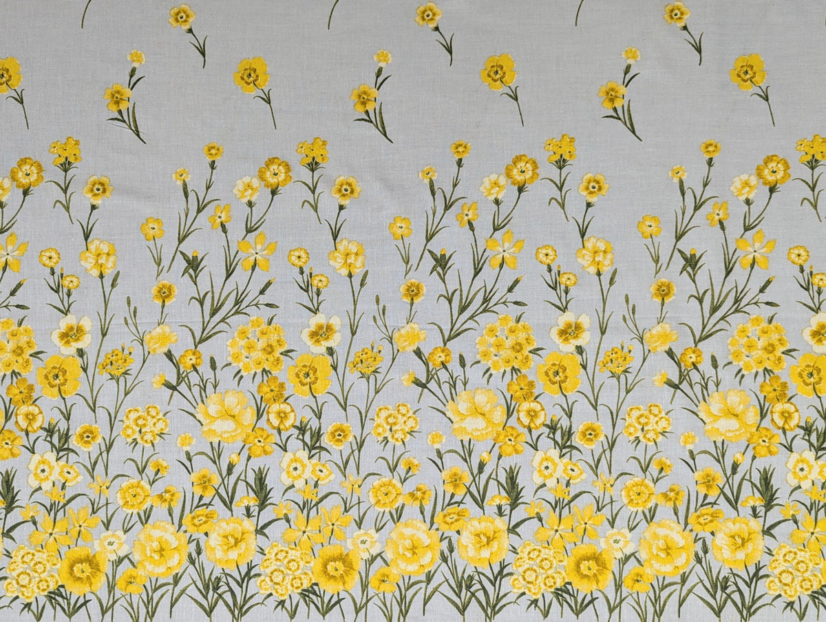 Koizumi - Summer Meadows Panel Momen-T Cotton/Linen Fabric - Light Blue