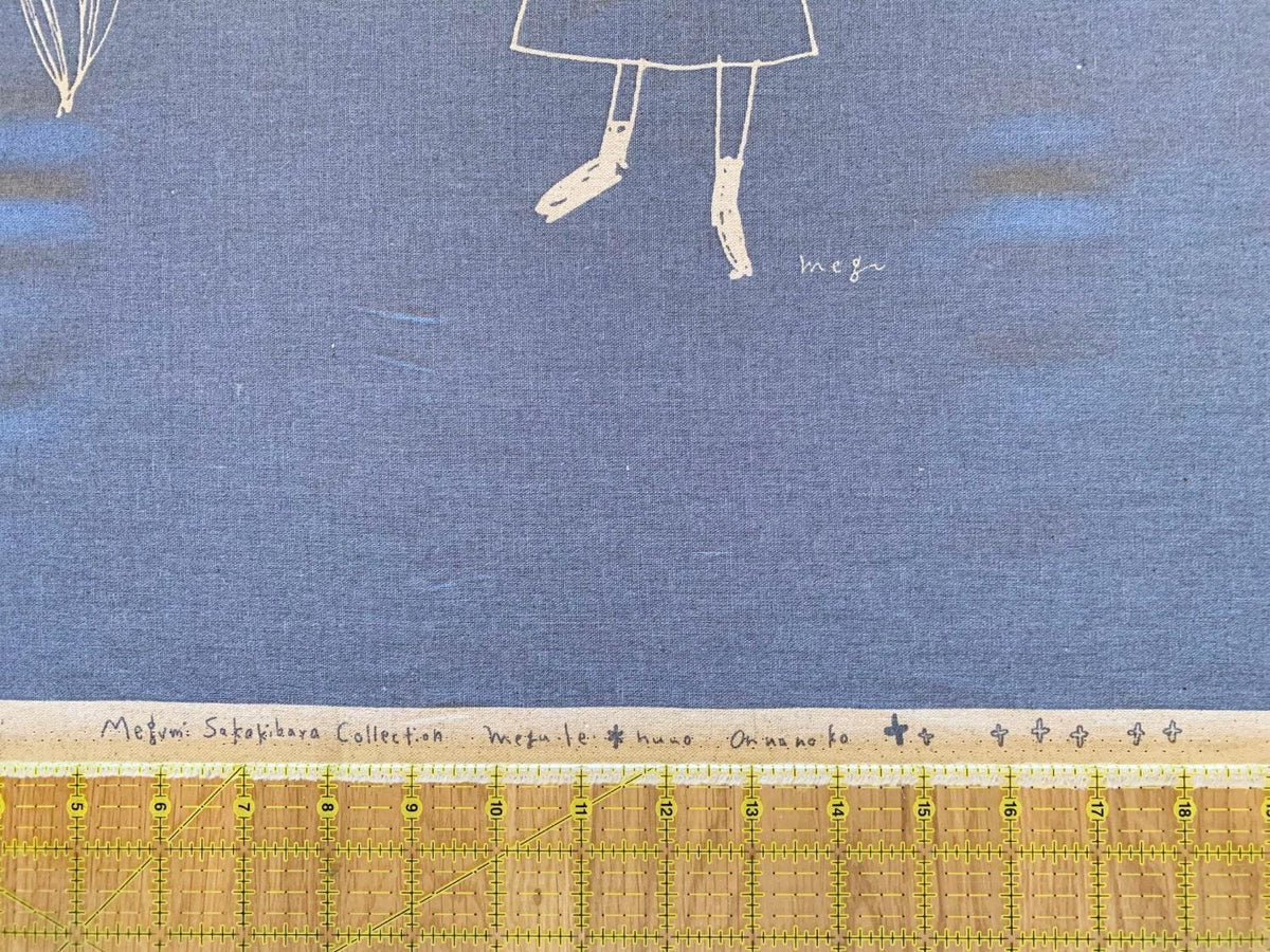 Kei - Megumi Sakakibara Collection Cotton Linen Panel - Lavender Gray