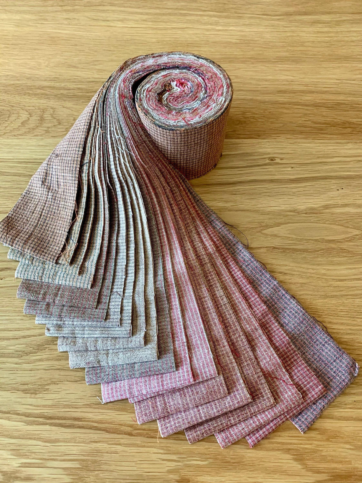 Cosmo - 20 Pieces 2.5 Inch Twist Yarn Dyed Cotton Taupe Roll - Assorted Colors