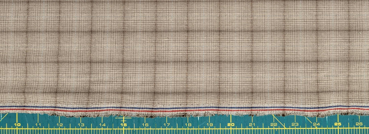 Junko Matsuda yarn dyed plaid Japanese cotton fabric Y25-0217 C light brown