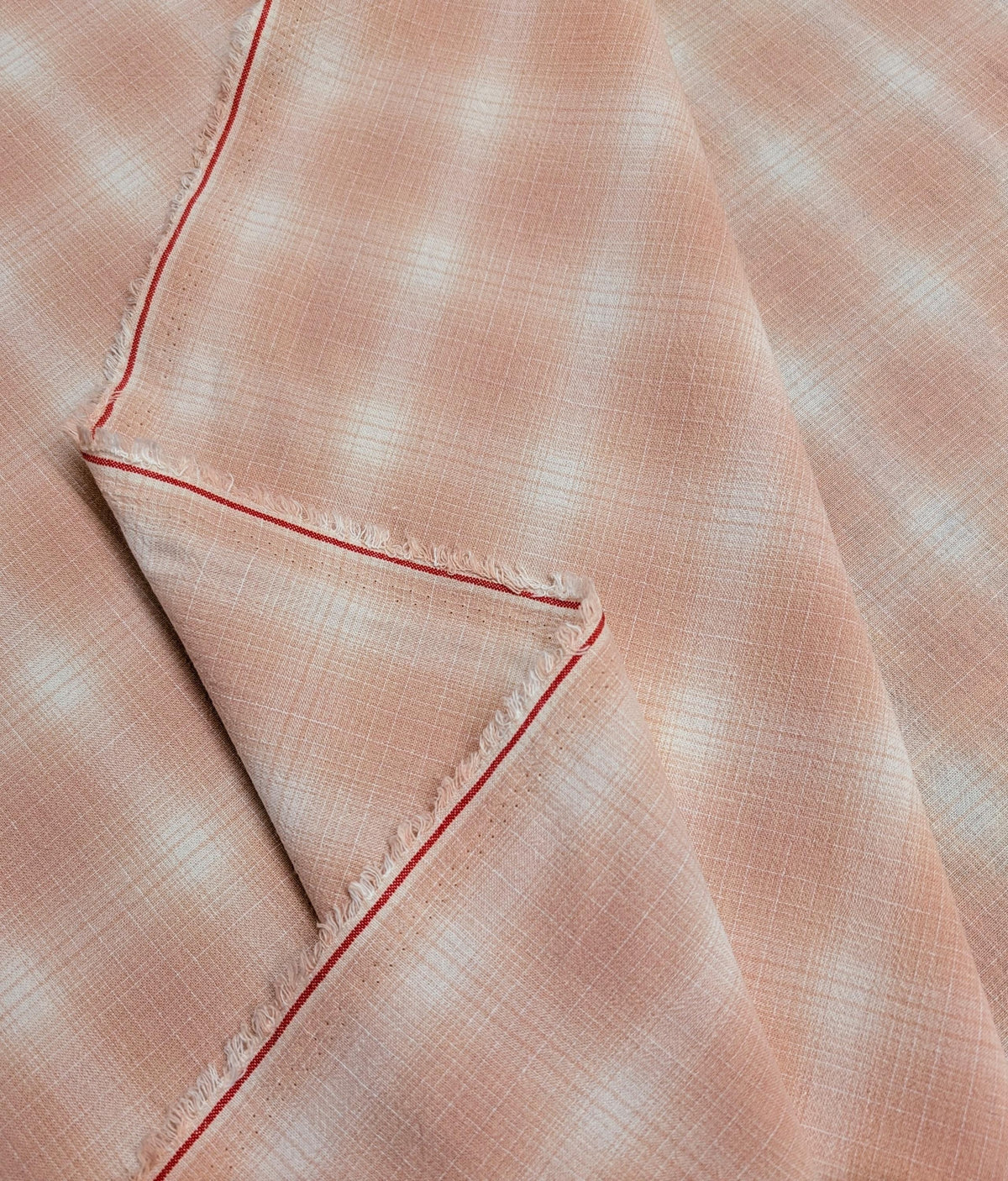 NEW Japanese yarn dyed ombre plaid cotton fabric SY10630S A pink