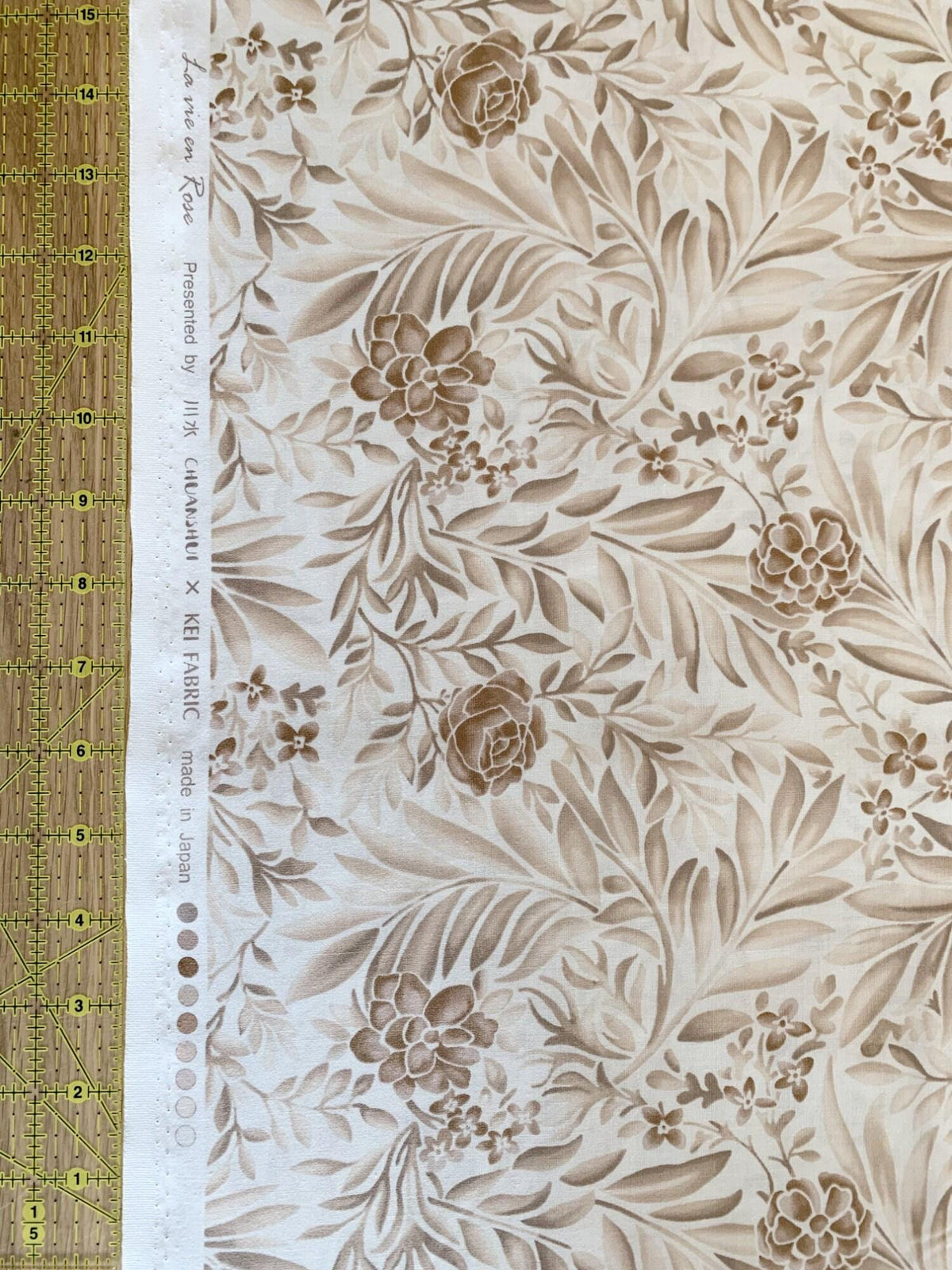 Orimono Imports - La Vie En Rose Cotton Taupe - Sepia