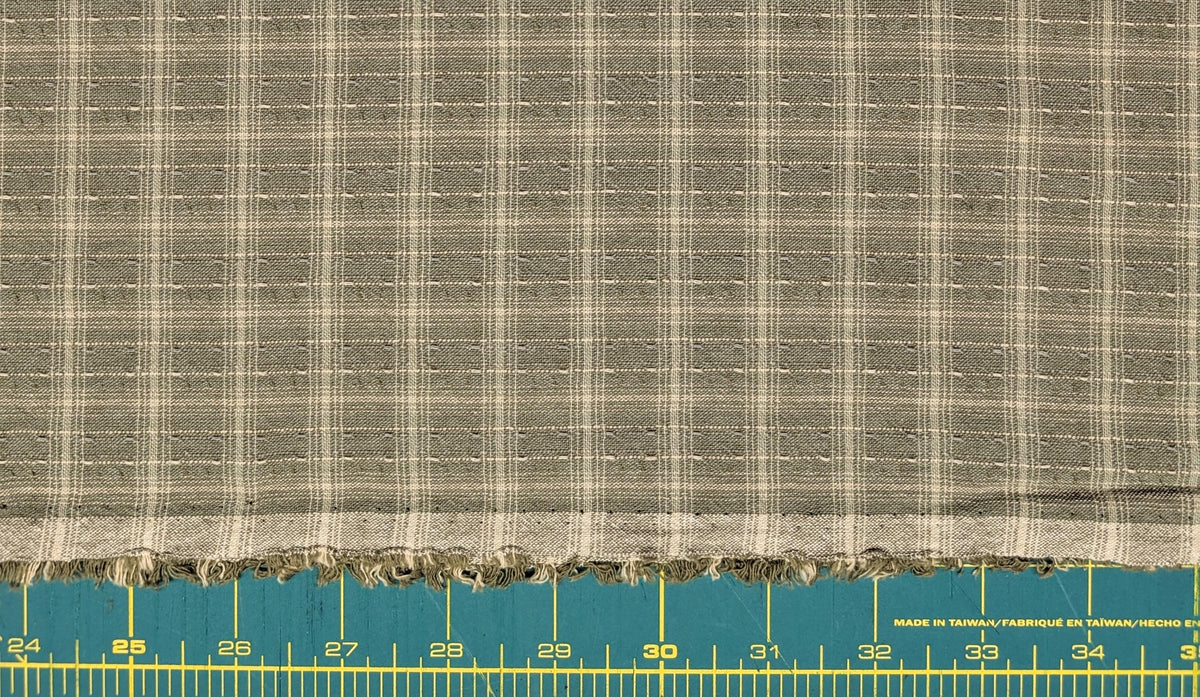 NEW Cosmo Madras Japanese yarn dyed cotton fabric AY20180H-3 E green