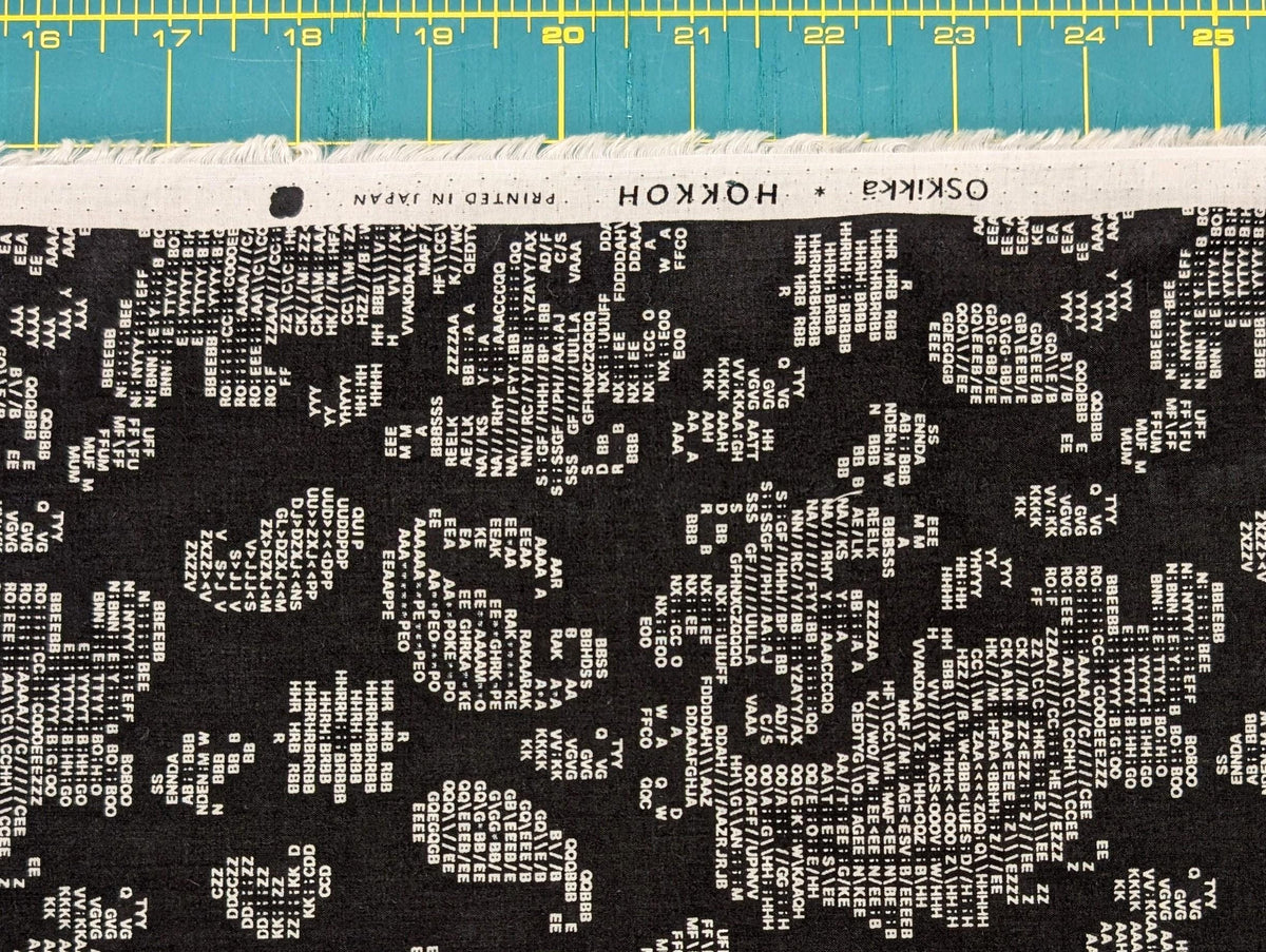 Hokkoh - Coded Paisley Cotton Lawn - Black