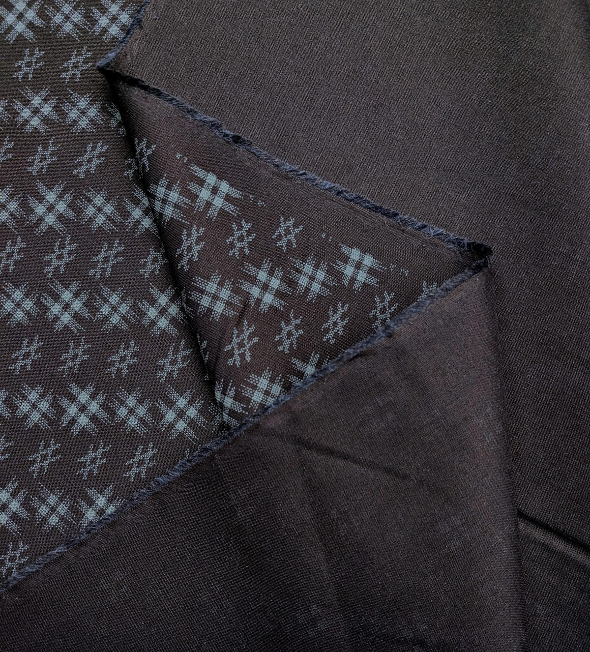 Sevenberry Well 井戸 hashtag Japanese cotton fabric 88222-5-2 blue & black