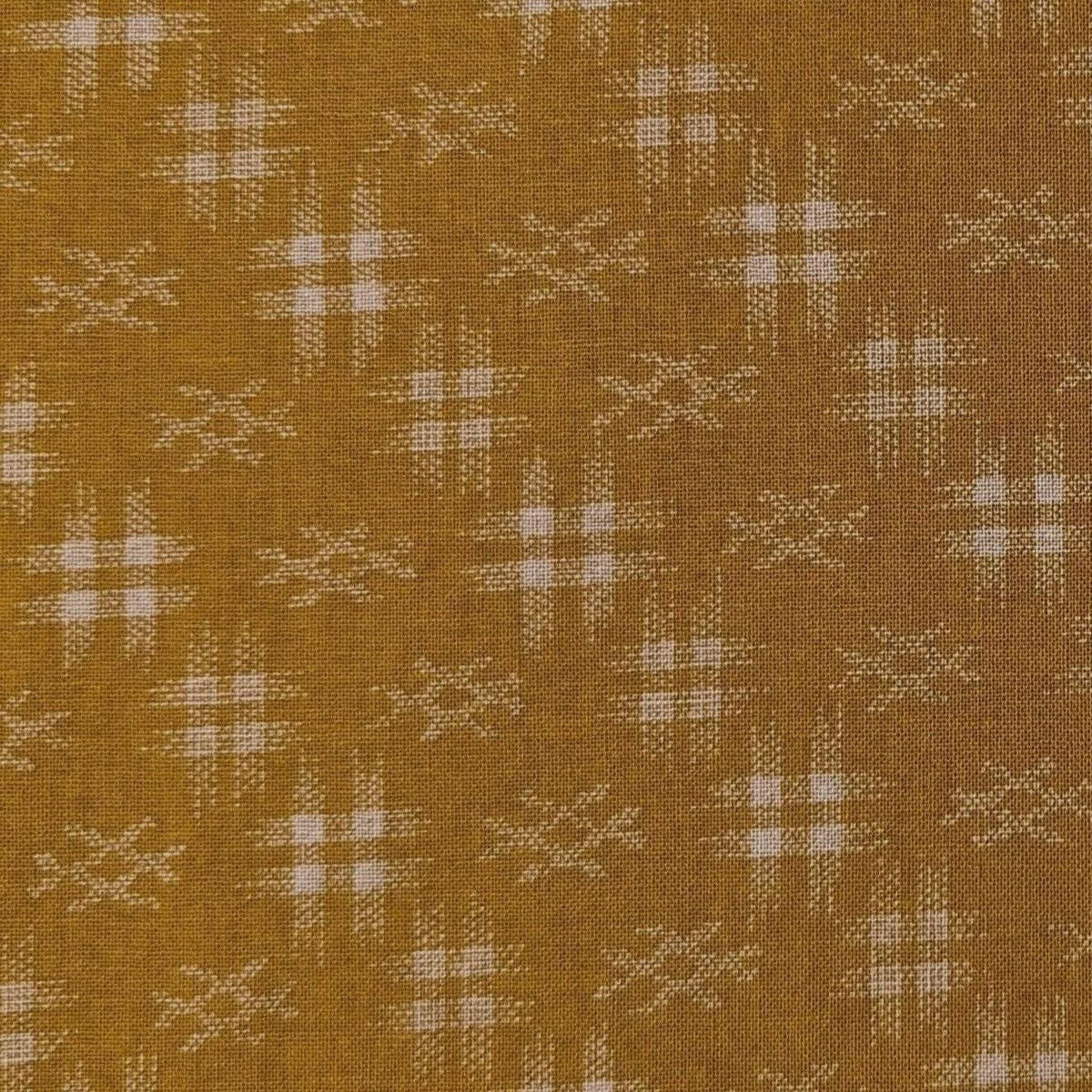Sevenberry - Well 井戸 Hashtag Cotton Fabric - Yellow Beige