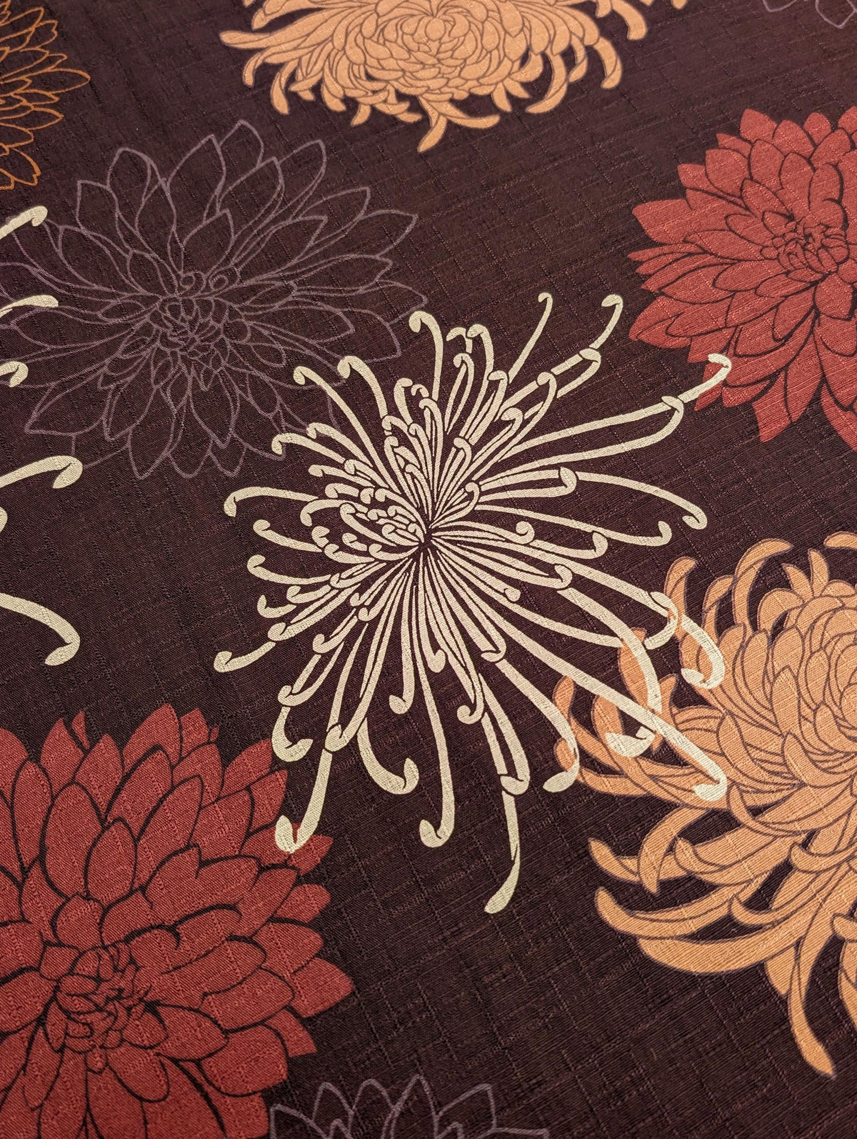 Kobayashi - Mixed Traditional Flowers Cotton Dobby - Purple