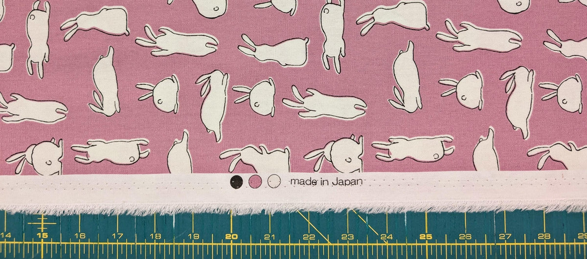 Hishiei - White Rabbits Cotton Oxford - Pink
