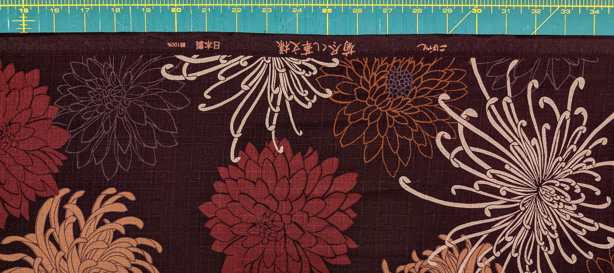 Kobayashi - Mixed Traditional Flowers Cotton Dobby - Purple