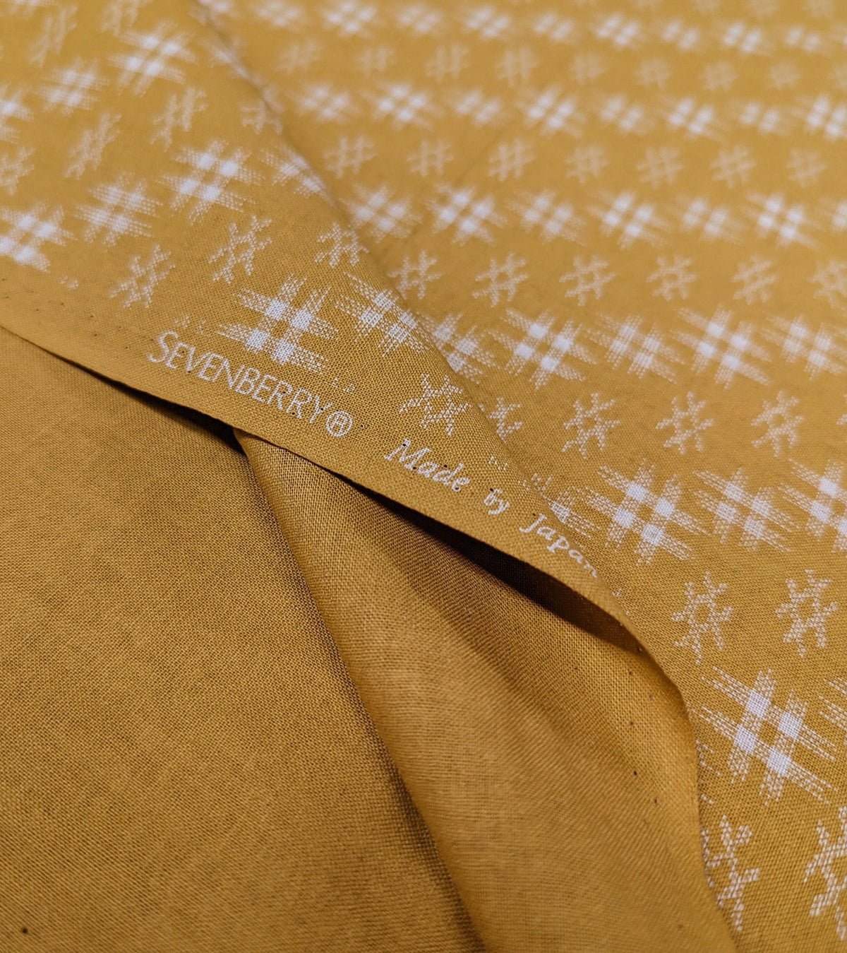Sevenberry - Well 井戸 Hashtag Cotton Fabric - Yellow Beige
