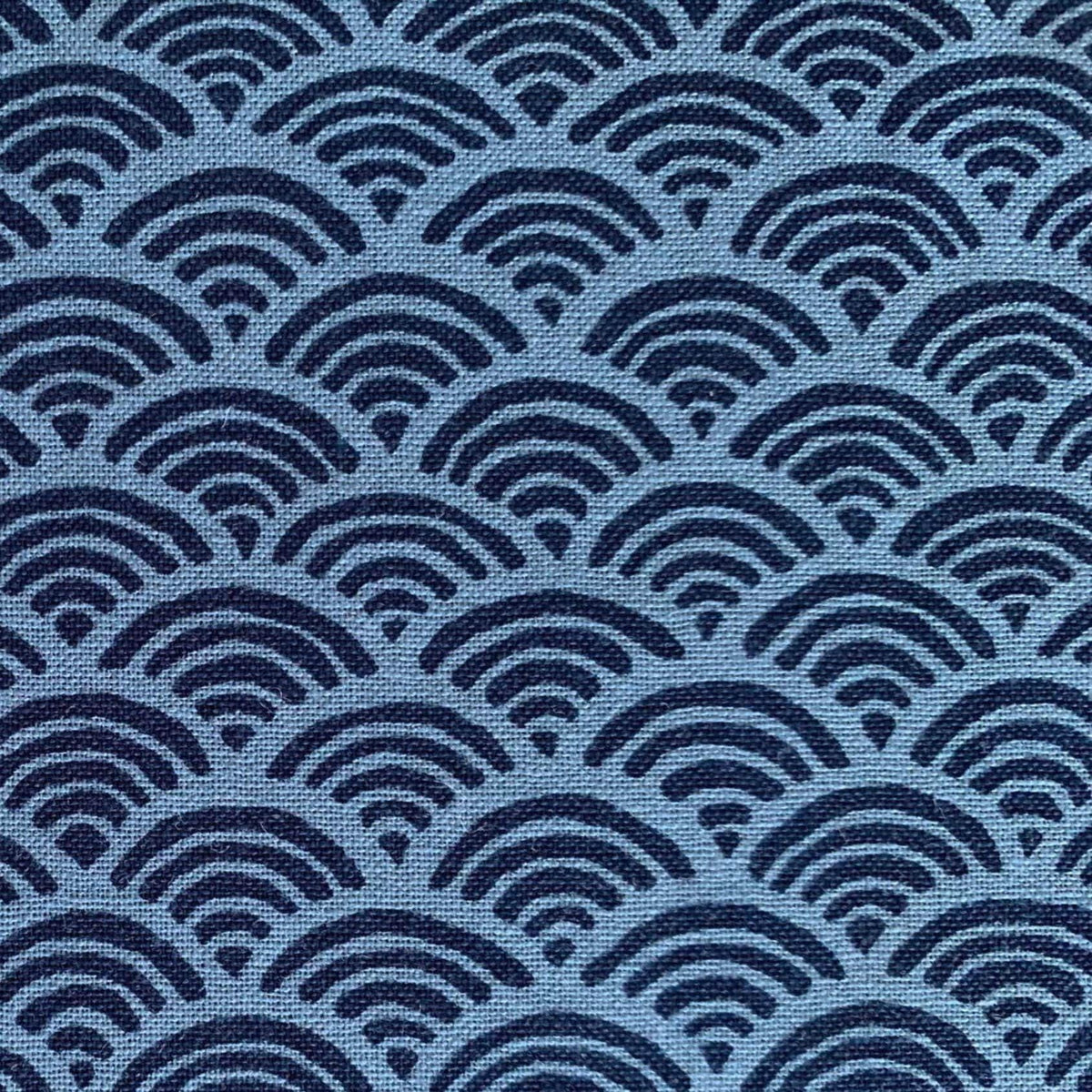 Sevenberry - Waves Cotton Fabric - Blue Navy
