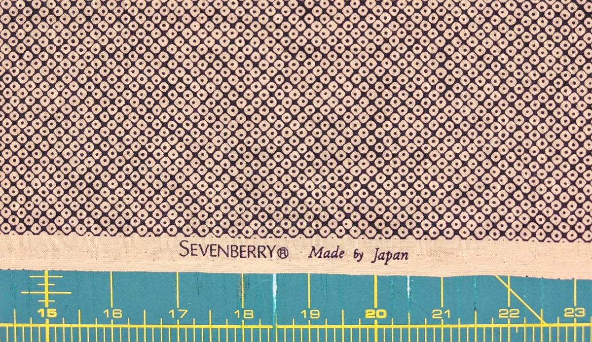 Sevenberry Kanoko Dots Japanese cotton fabric 88222-9-6 beige & purple