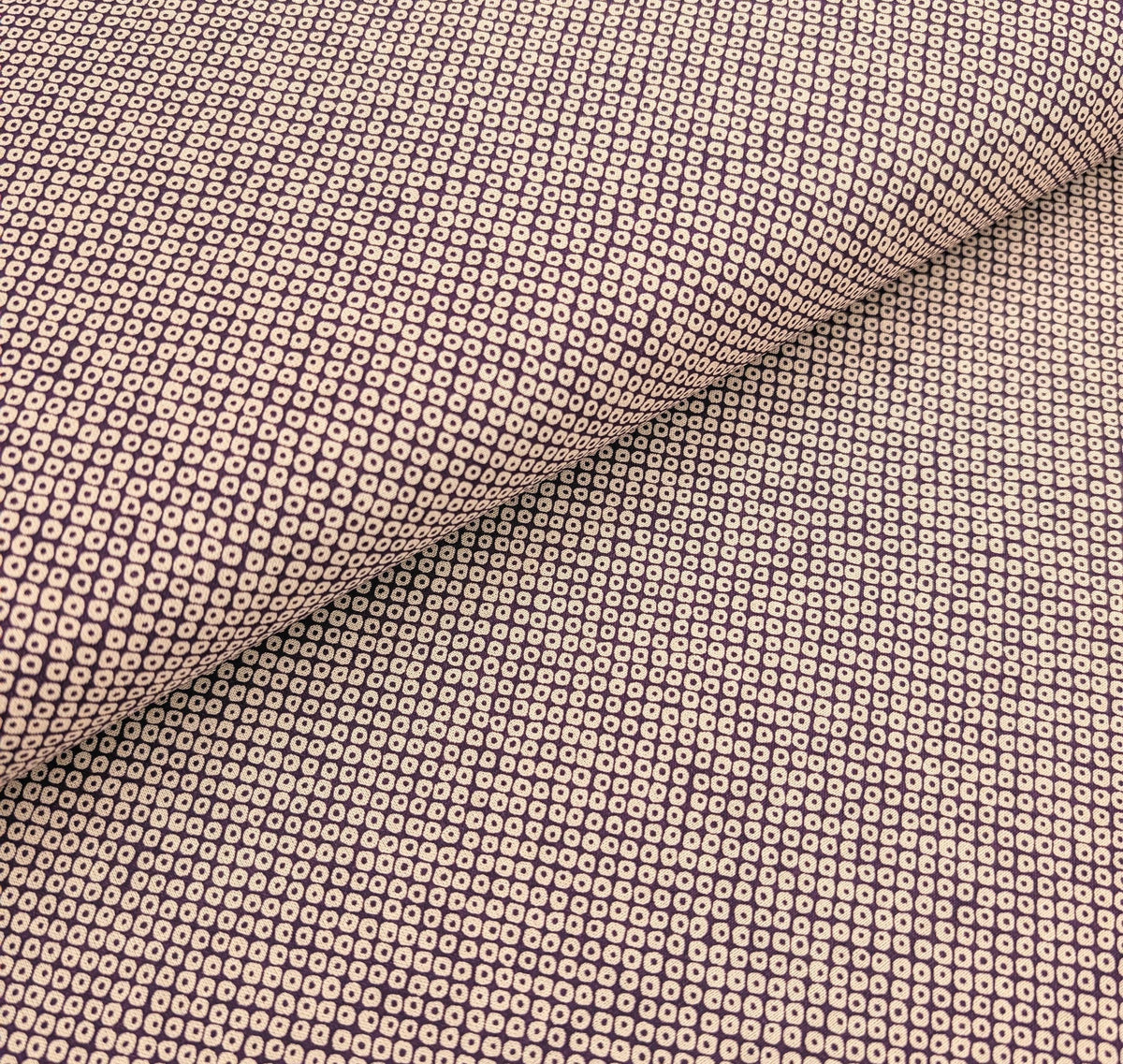 Sevenberry Kanoko Dots Japanese cotton fabric 88222-9-6 beige & purple