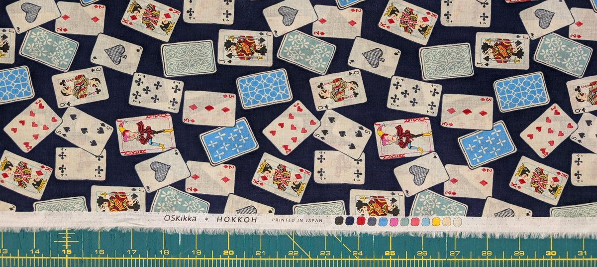 Hokkoh - Legendary Singing Cards Cotton Lawn - Blue