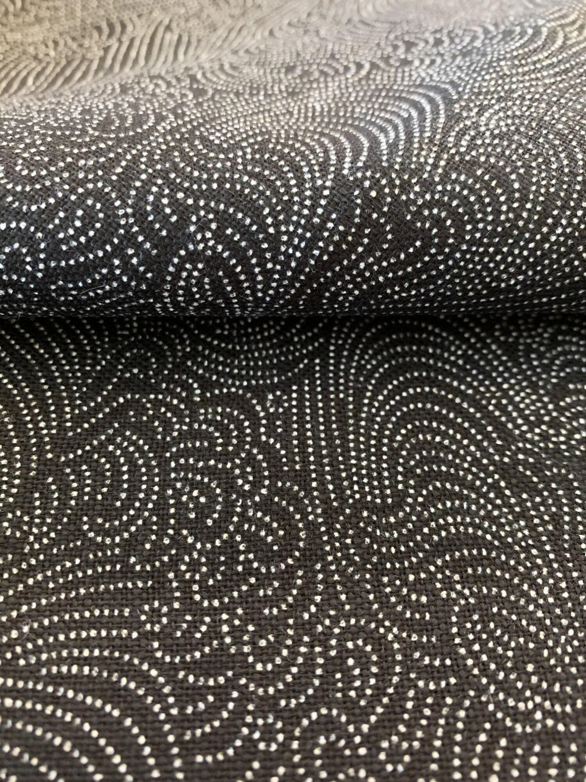 Sevenberry - Dotted Waves Cotton Fabric - Black