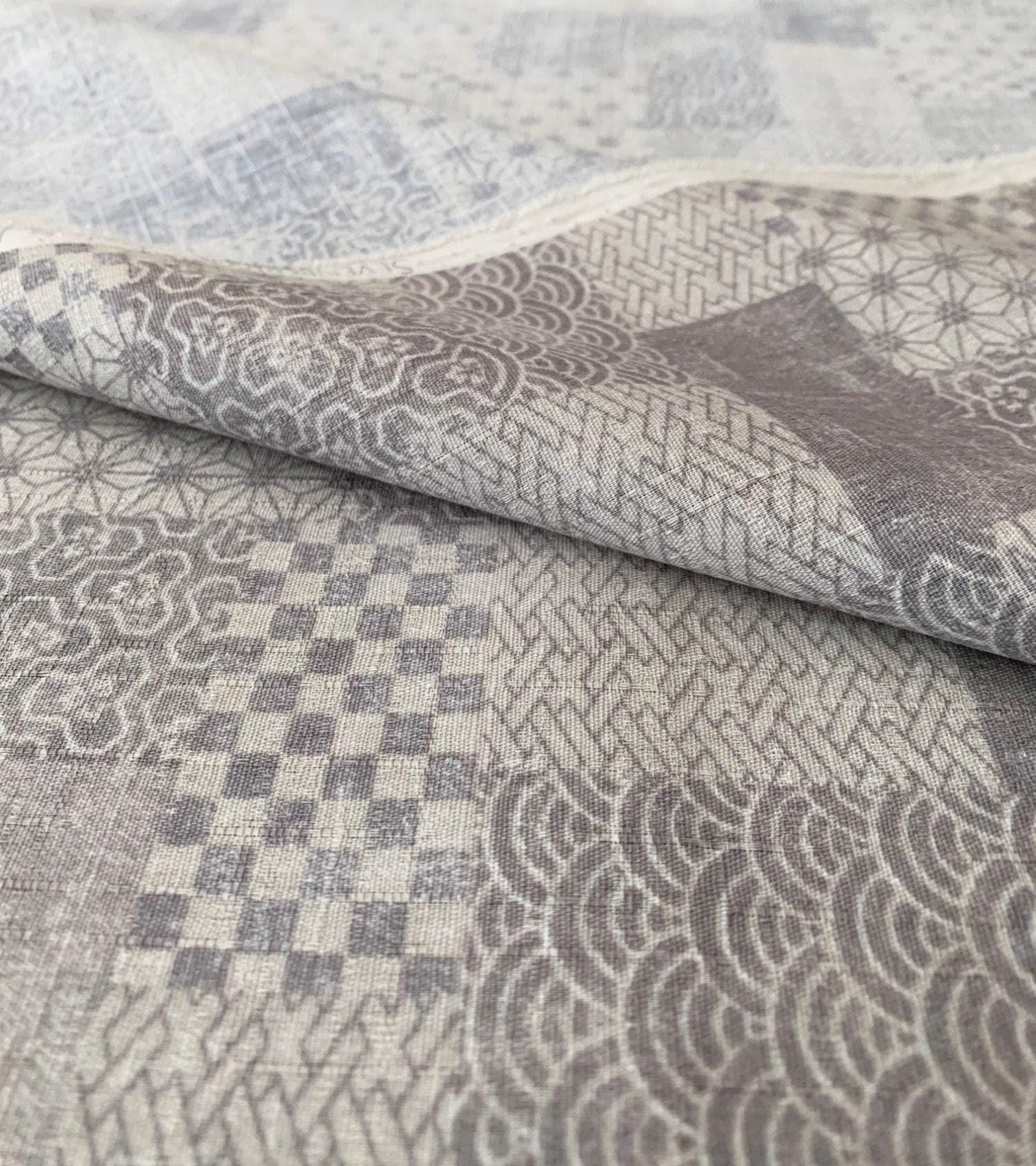 Sevenberry - Patchwork Cotton Dobby - Light Gray