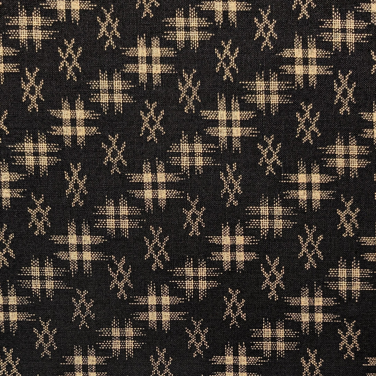 Sevenberry Well 井戸 hashtag Japanese cotton fabric 88222-5-4 beige & black