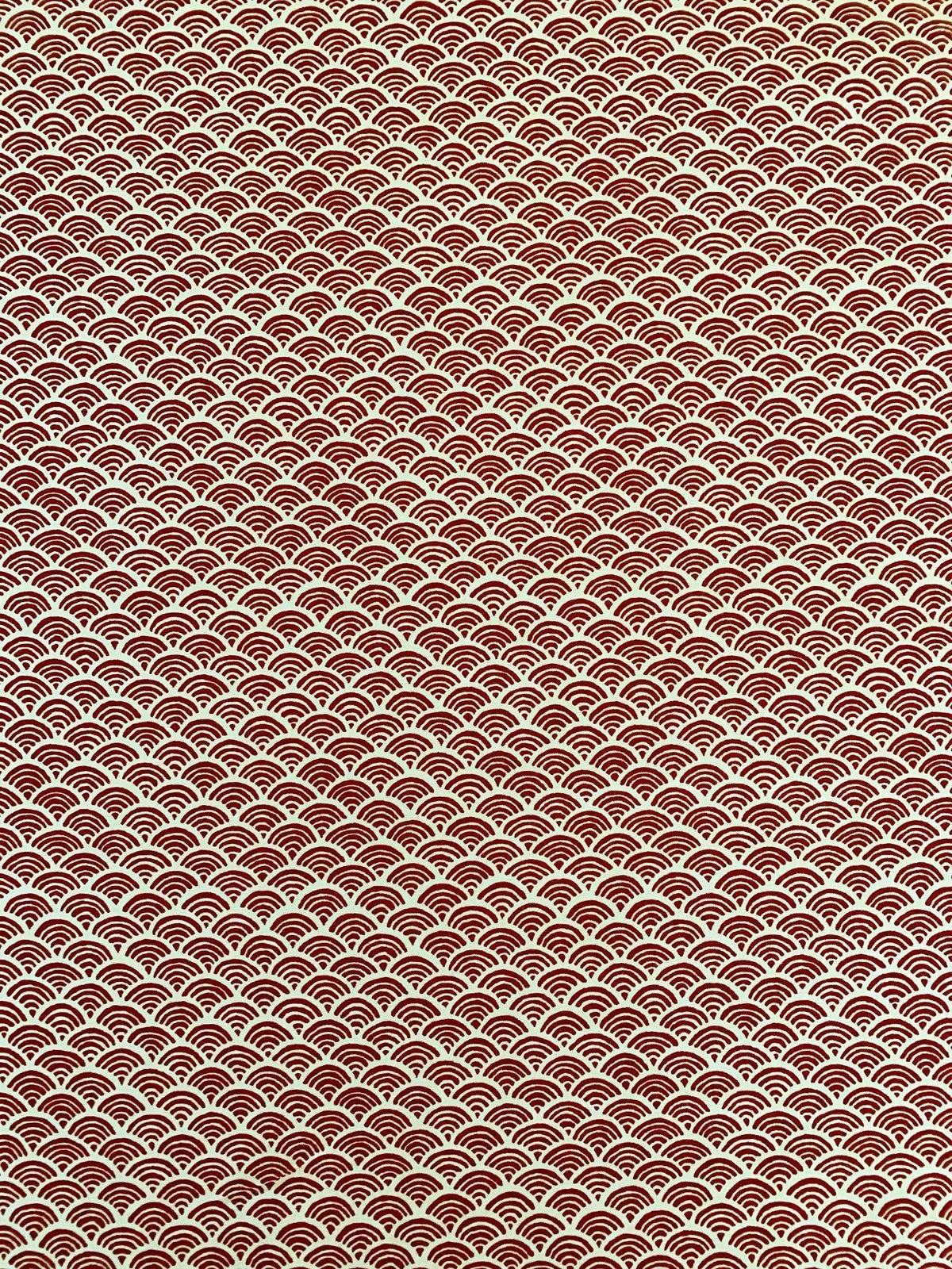 Sevenberry - Waves Cotton Fabric - Red Beige