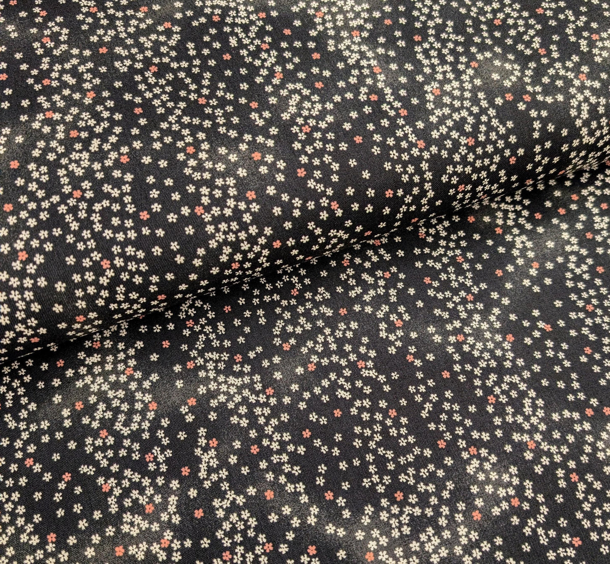 NEW Cherry Blossom Sky Sevenberry Japanese cotton fabric 88234-2-6 black