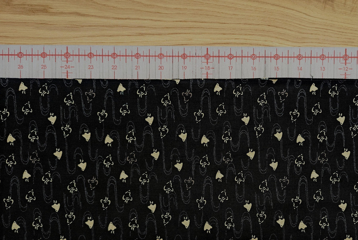 Sevenberry - Chidori Cotton Fabric - Black